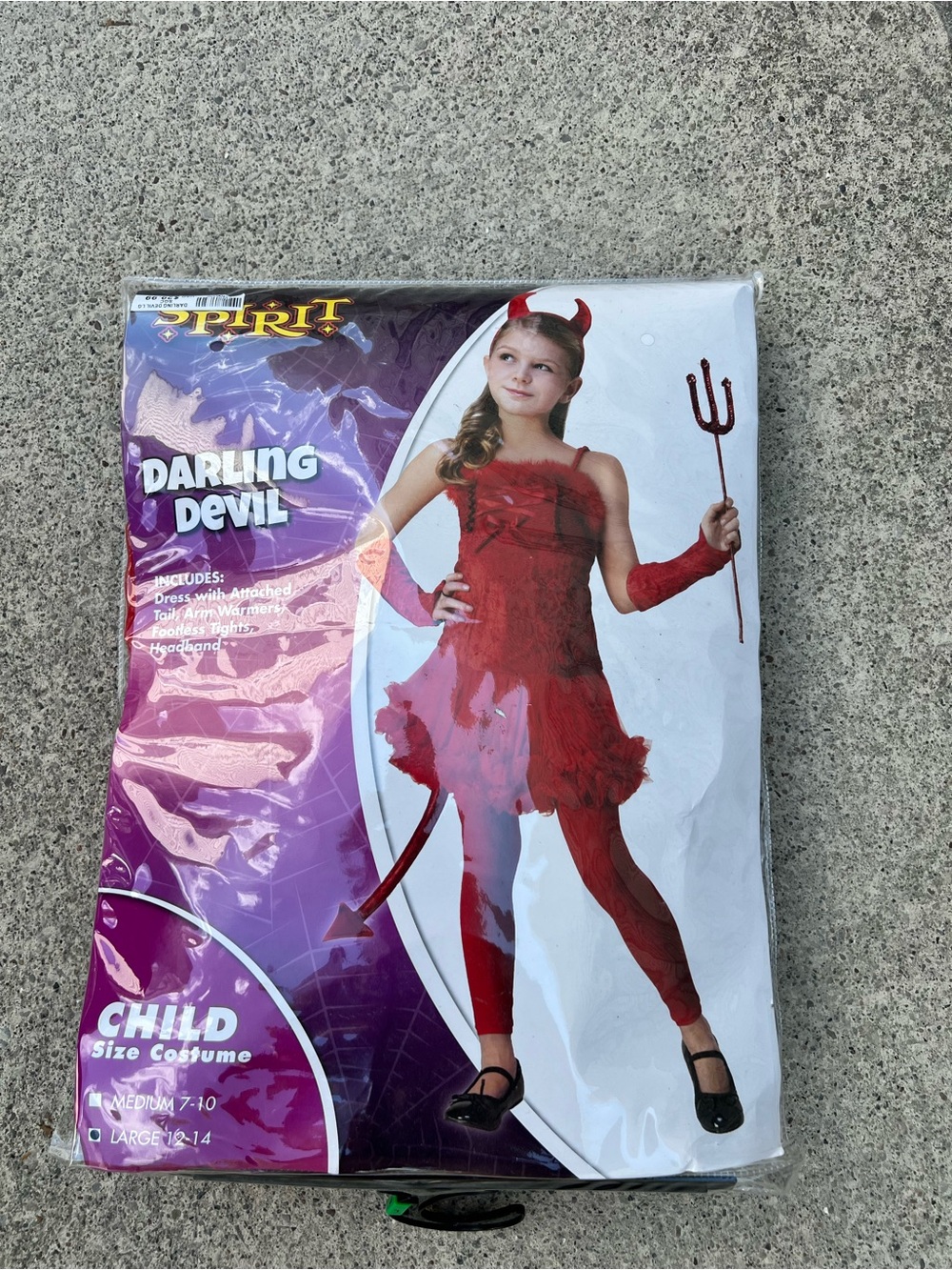 Spirit Halloween Darling Devil Kids Costume Red Large